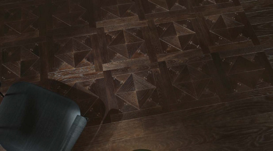 DIESEL living with Berti系列Stud Black 牛仔扣与地板组合设计