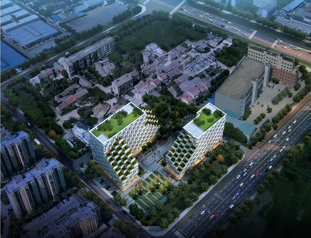倾斜的楼盘首现荆州 退台式建筑—城北产业园来了！