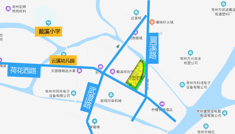 4955元㎡大发077亿竞得武进洛阳镇戴溪河西侧