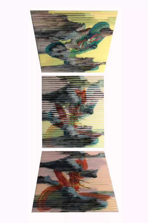 《十二生肖——龙》122.5 X 144cm  丙烯  2015年
