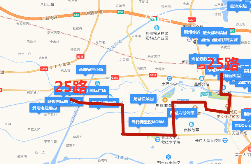 荆州25路公交线路