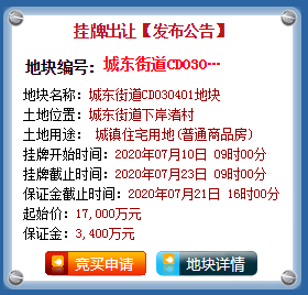 温岭市城东街道CD030401住宅地块预计7月网拍