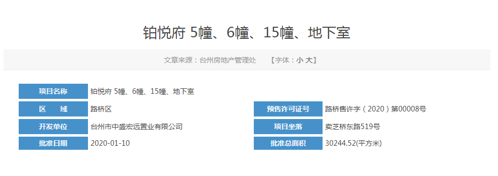 中盛铂悦府已取得最新预售证