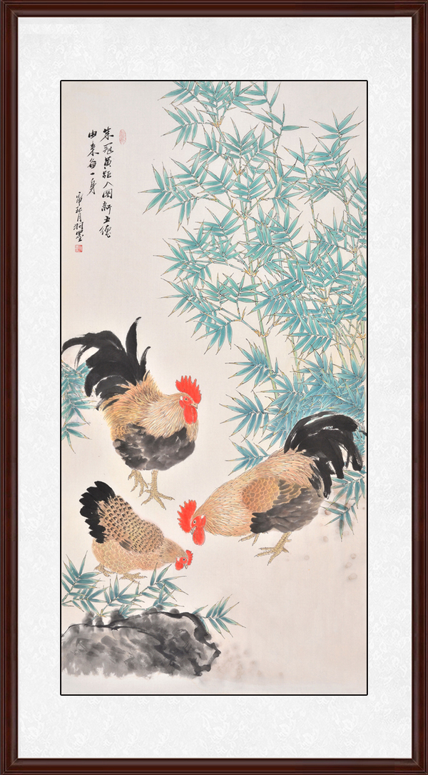 2017年国画鸡赏析 大吉大利的国画公鸡图