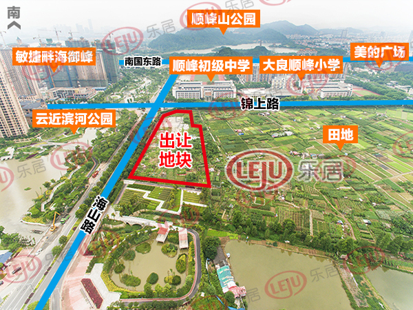 72平,西北侧桂畔上东区,东侧为敏捷畔海御峰,且紧邻大良顺峰小学,顺峰