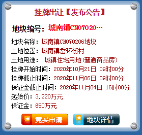温岭市城南镇岙环街村CN070206商住地块预计11月网拍