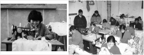 年轻时期的吴俊燃在童装厂做零工