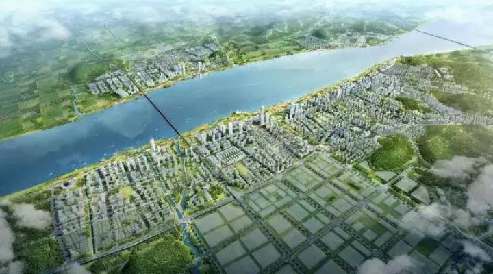 一江两岸全景效果图
