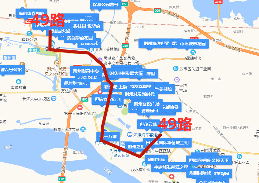 荆州49路公交线路