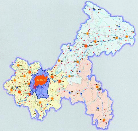 国务院批准设立重庆两江新区,范围涵盖江北区,北碚区,渝北区三个行政图片