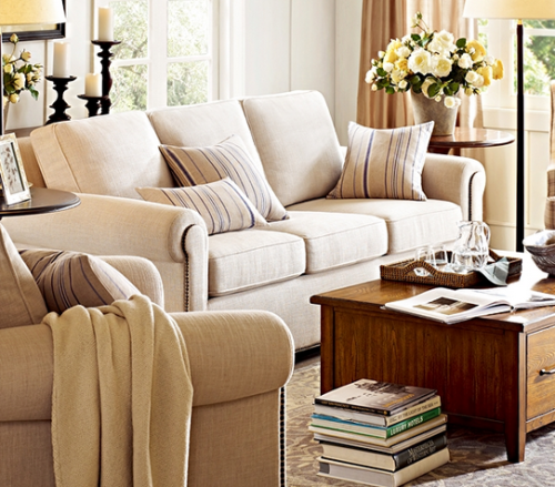 产品推荐：Chanel 三人沙发，竹节平纹布