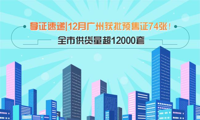 拿证速递|12月广州获批预售证74张!全市供货量超12000套