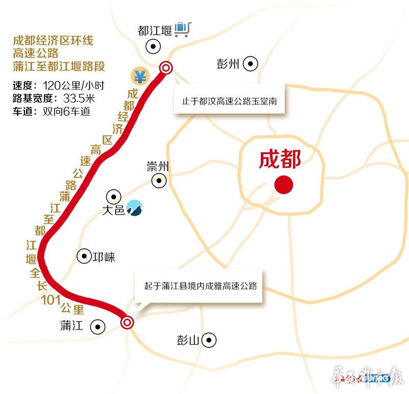成都经济区环线高速公路蒲江至都江堰段图片