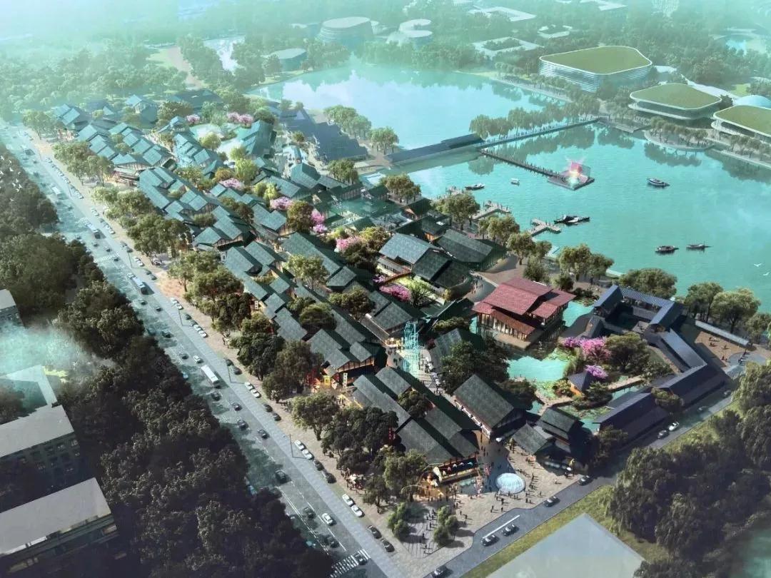 楚肆水街开工，预计2022年年底开放，将成为荆州市民微度假旅游目的地。