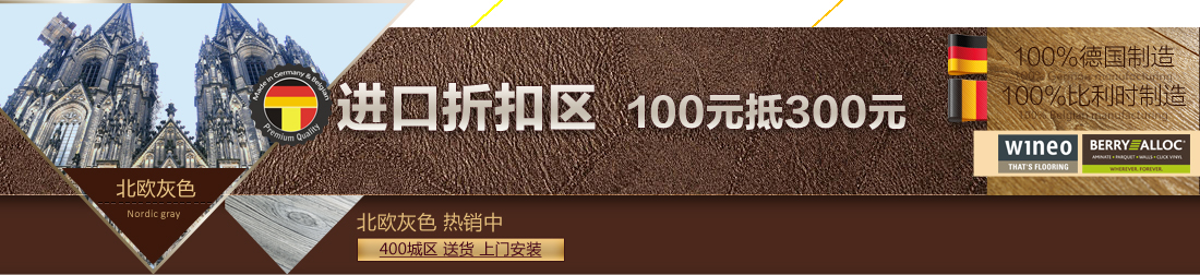 进口折扣区 100元抵300元