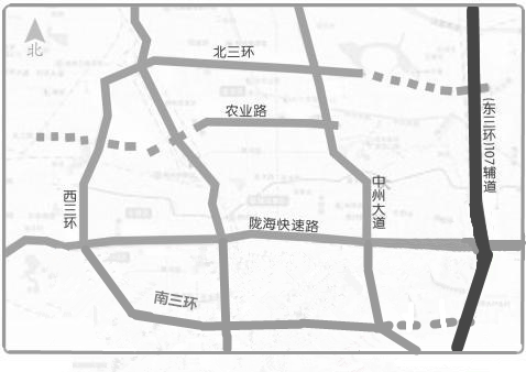 导购 正文  由西三环,北三环,南三环,东三环(107辅道)组成的大"环线"