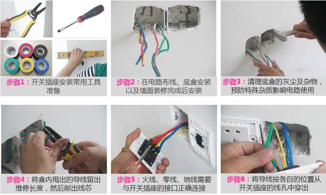 接线安装方法指示图