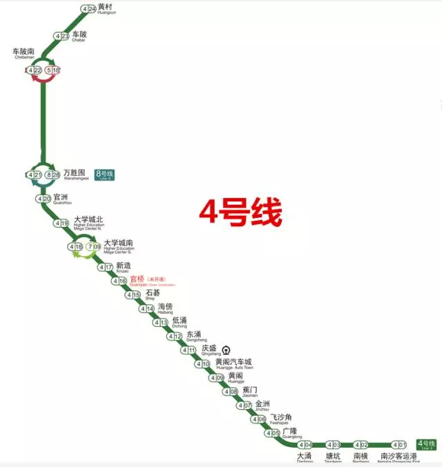 广州地铁*线路图出炉了!4条新线路年底将通车