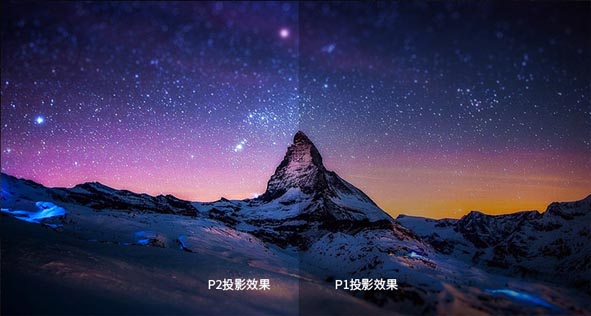 P2亮度达到350ANSI流明，比P1提升40%