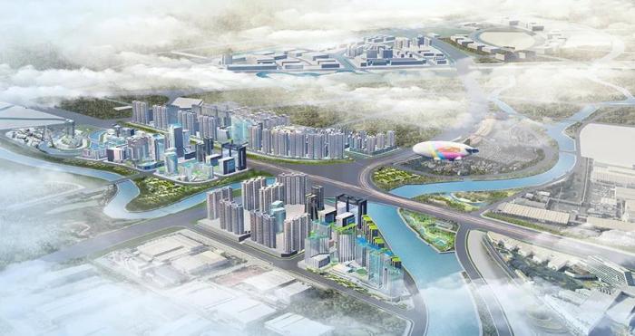 番禺化龙汽车小镇鸟瞰效果图