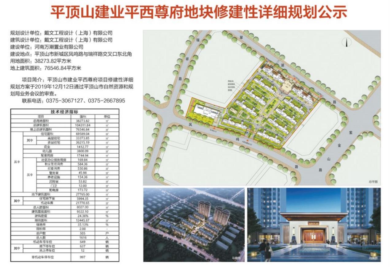 平顶山建业平西尊府规划正式公示