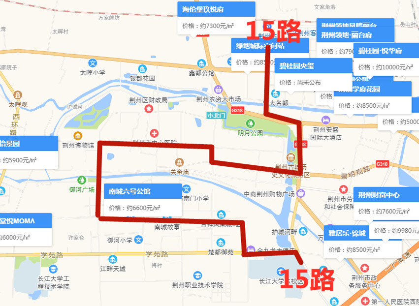 荆州15路公交线路