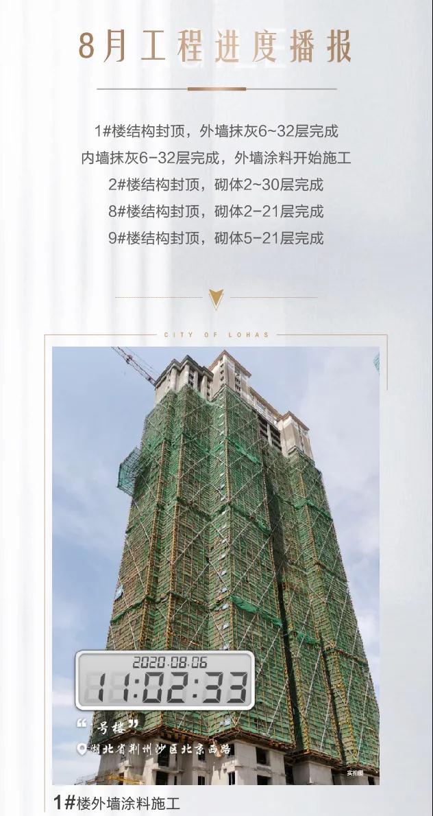 雅居乐锦城 |8月项目进度 1、2、8、9#楼结构封顶