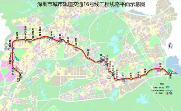 定了！深圳地铁16号线站点曝光 这几个区将越来越值钱！