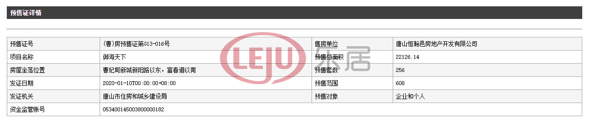 拿证速递|恒大御海天下256套房源获预售