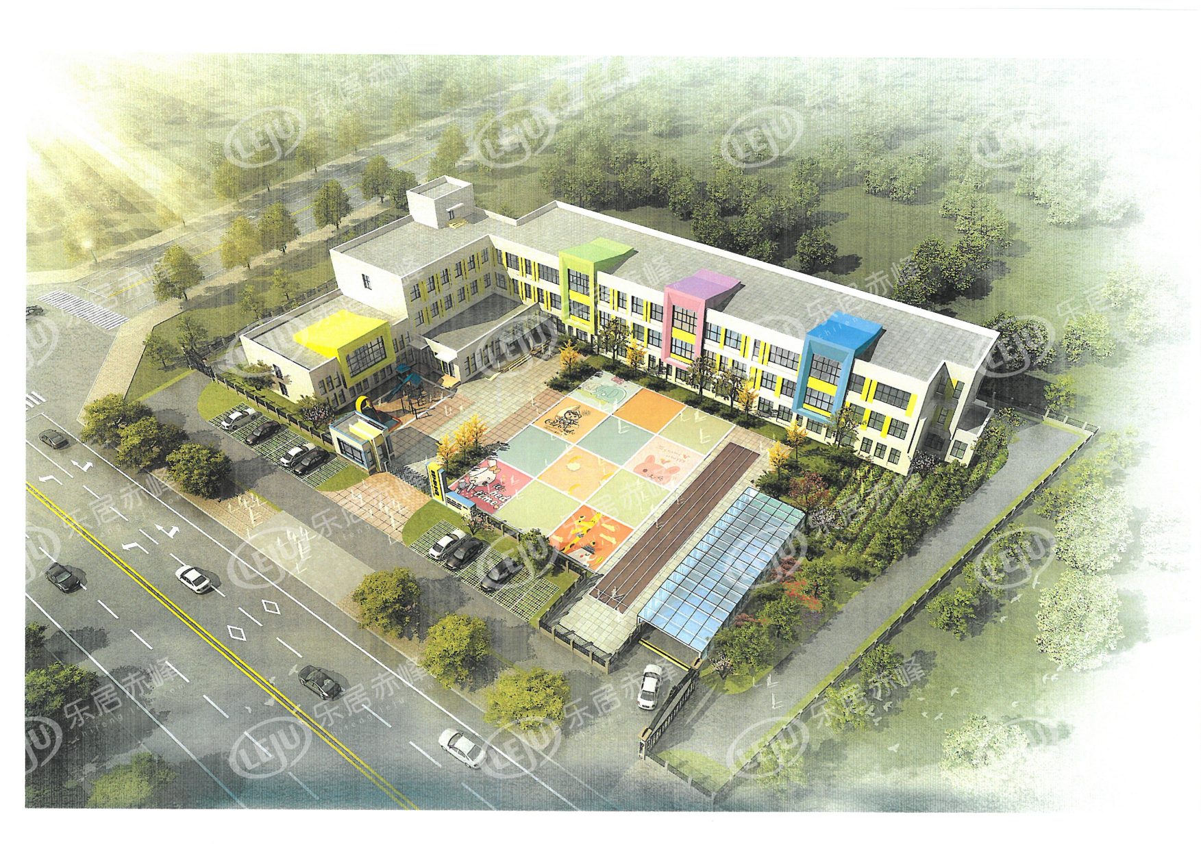 2019年8月26日, 赤峰新城下洼子幼儿园修建性详细规划公示,总建筑