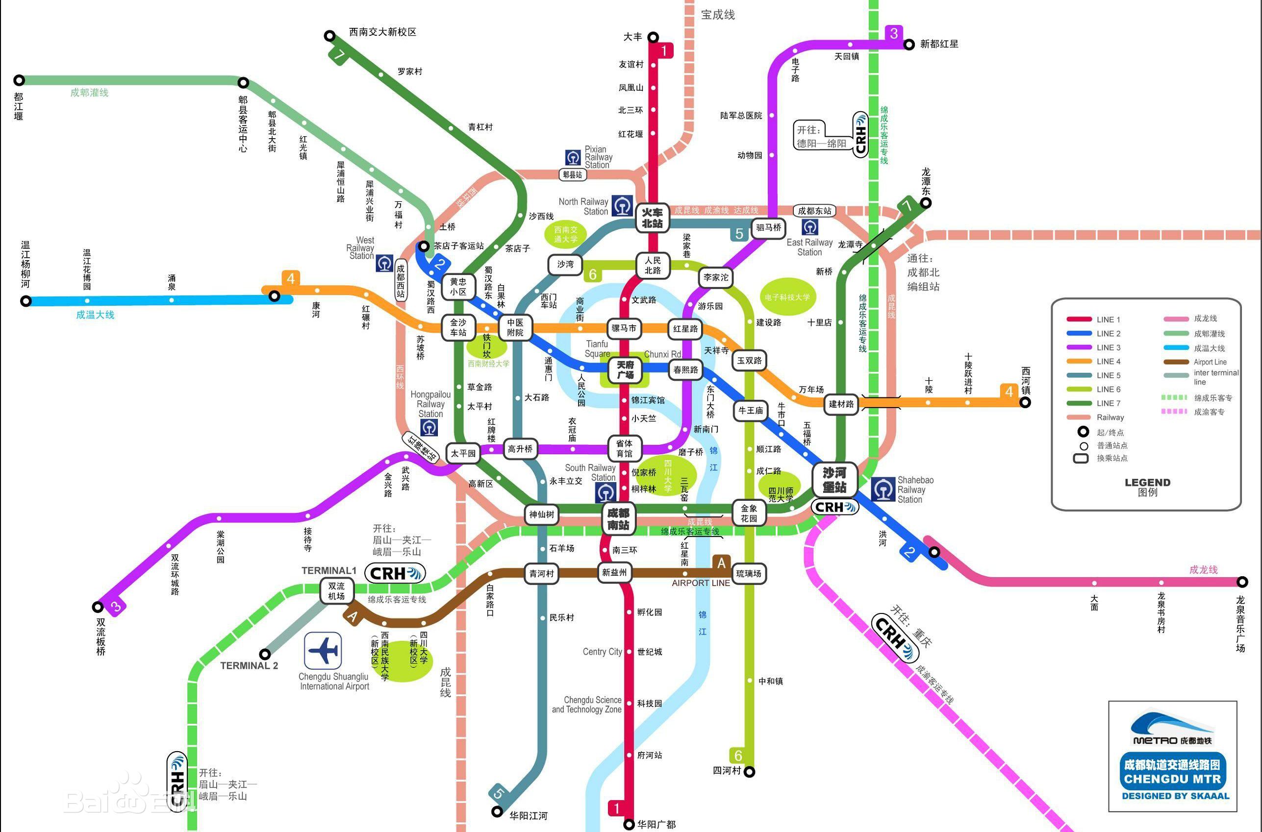 成都地铁2020年线网图（变形版） - 知乎