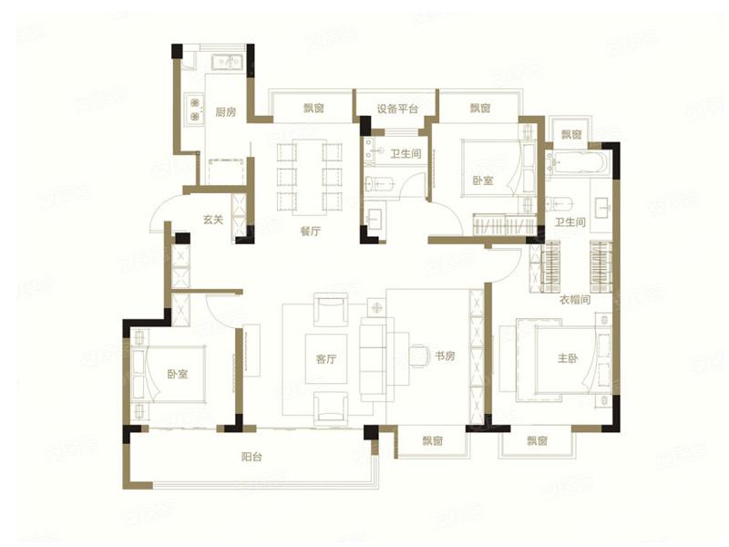 鸿海溪园高清户型图刚刚上传,看看是不是你心