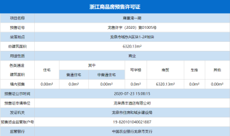 龙泉雍景湾一期预售证公示