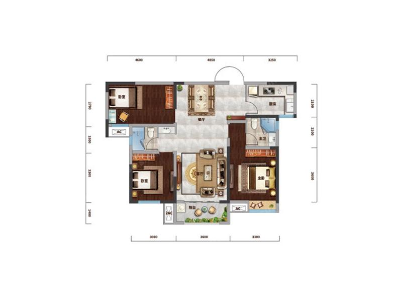 正商金域世家高清户型图刚刚上传,看看是不是