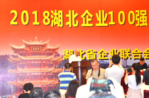 △ 湖北省企业联合会领导宣读-湖北企业100强名单 △