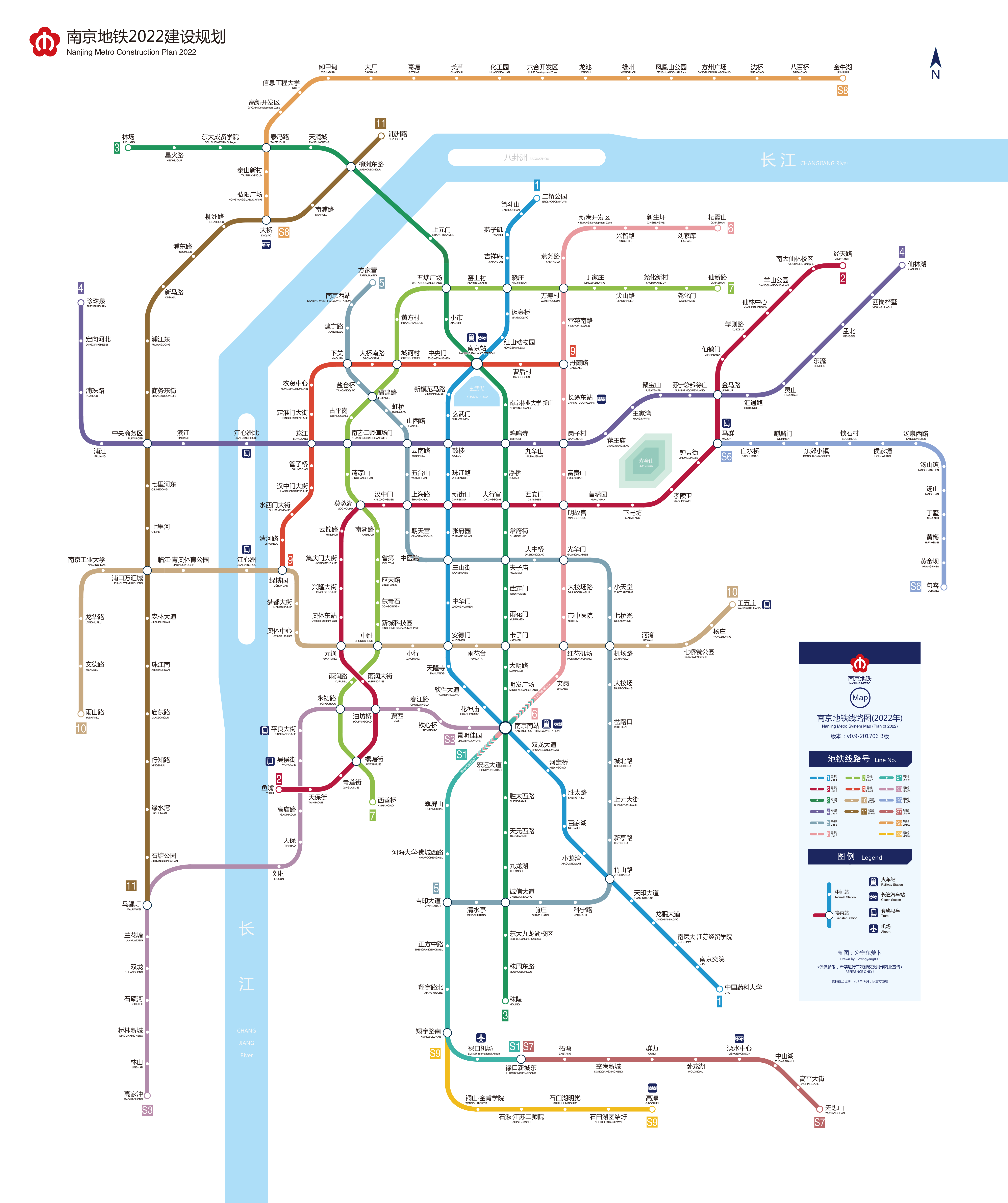 最全!南京地铁2022规划建设图曝光!这些地铁盘