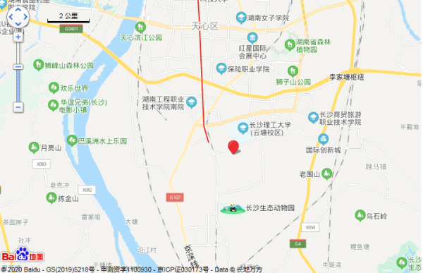地图显示,该宗地位于天心区暮云街道高云村,韶山南路以西,位于长沙