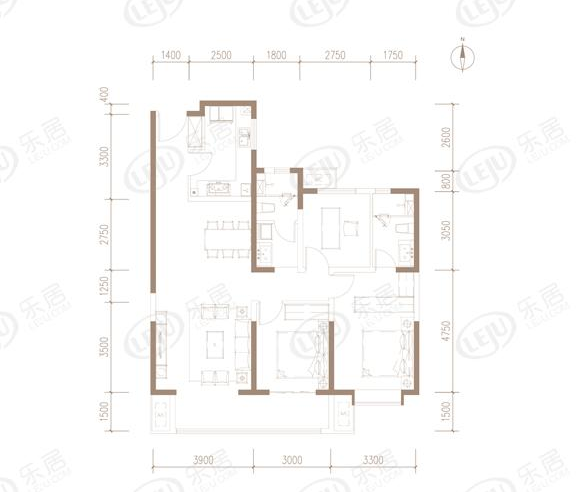 好住|远大·凤玺湾190㎡宽敞四居户型 价格约15000元/㎡