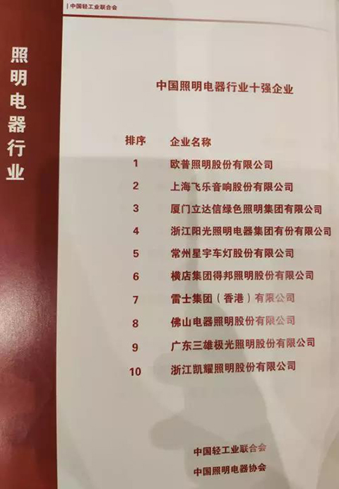 来源：中国照明电器协会