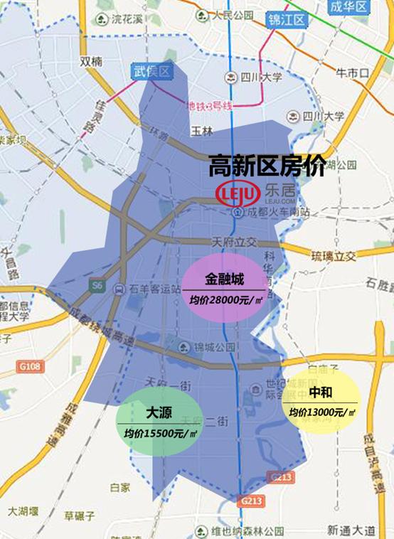成都4月最新房价地图:锦江稳居第一!城北、双