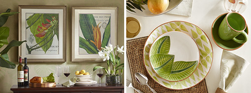 Crois 热带树叶装饰画　&　Botanico 餐盘