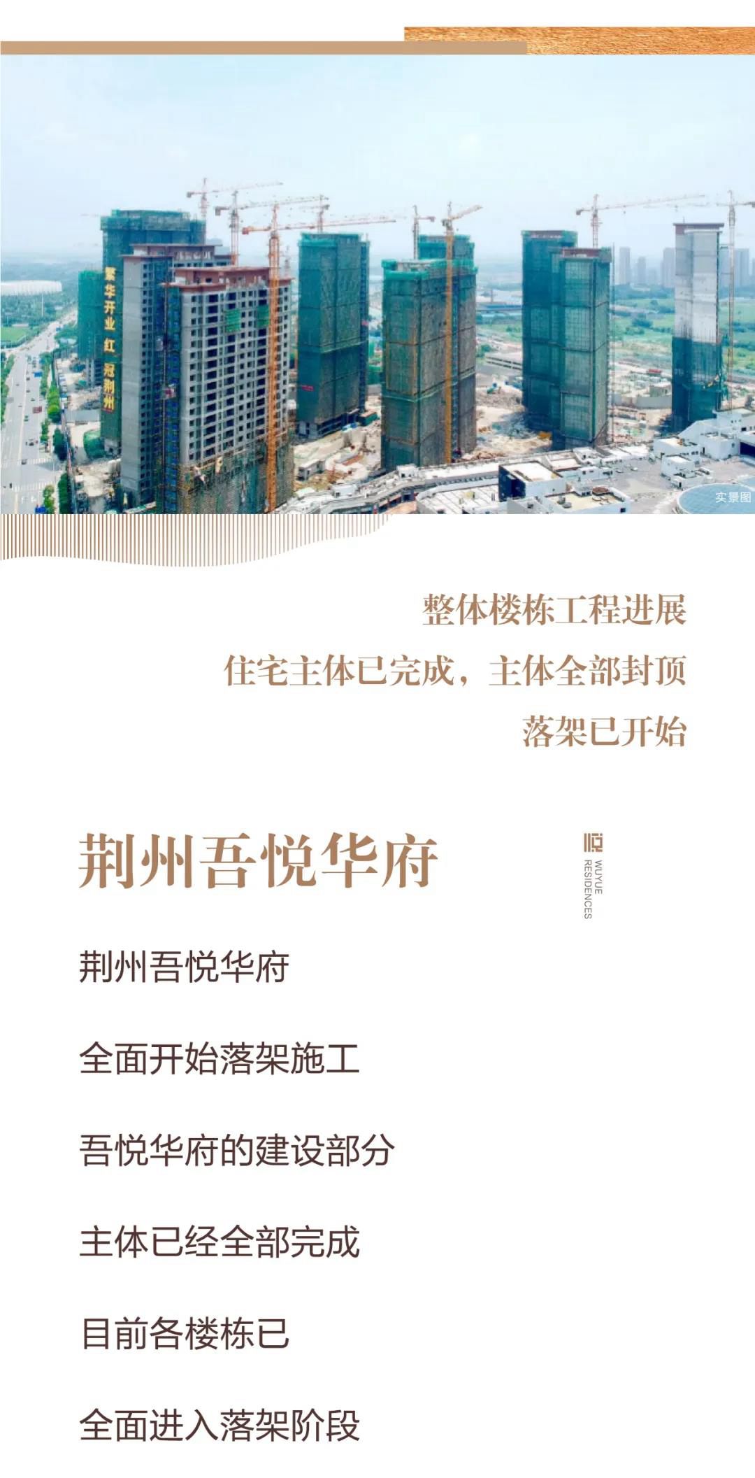 荆州吾悦广场 |六月项目进度 住宅主体完工 大商业装修80%