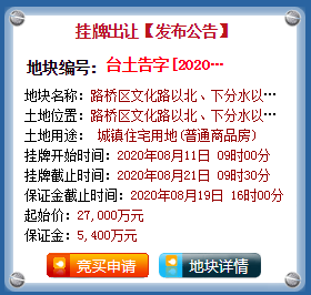 路桥区文化路以北、下分水以西住宅地块预计8月网拍