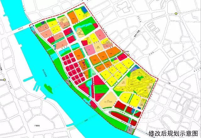 广船片区的更新改造不再做居住新城,而是往产业聚集方面发展,规划用地