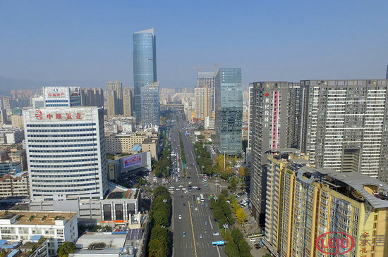 图为 北京路航拍图
