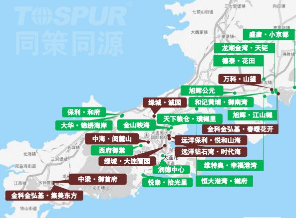 日前,同源机构发布《大连待售楼盘地图6月刊》.