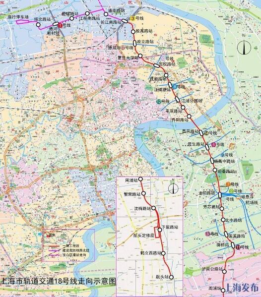 上海地铁9条在建线路最新规划图一览