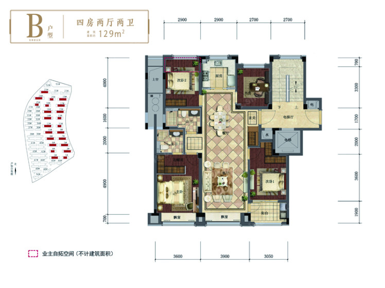 129方户型图