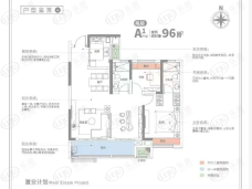 合肥肥东吾悦广场3室2厅2卫户型图