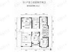 银河国际居住区三期4室2厅2卫户型图